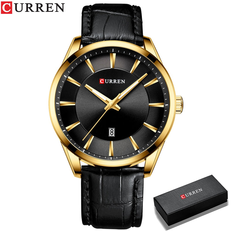 CURREN Neue Quarzuhren für Männer Lederband Männliche Armbanduhren Top Luxusmarke Business Herrenuhr Reloj Hombres