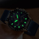 ¡Novedad de 2022! Reloj LIGE azul informal con correa de malla, reloj dorado de cuarzo a la moda para hombre, relojes de marca superior de lujo a prueba de agua, reloj Masculino