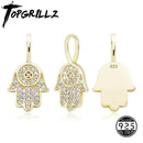 TOPGRILLZ 925 Plata de Ley nuevo colgante de mano de alta calidad Iced Out Cubic Zirconia Hip Hop joyería delicada de moda para regalo