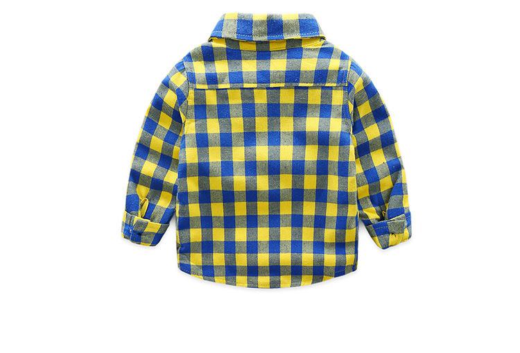 Ropa para niños, novedad de invierno, camisas a cuadros para bebés y niñas, camisas informales de terciopelo grueso de algodón de manga larga para niños