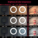 Fosoto 18 Inch Photographic lighting Bi-color Led Ring Light 80W Ringlight Lamp With Tripod For Camera Phone microphone