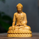 Mini Tailandia Shakyamuni 10CM Buda boj regalos figuras de madera estatuas de Buda decoración del hogar colección adornos