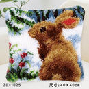 Animal Series Exquisite Coarse Wool Cross Stitch Carpet Embroidery 3D Segment Embroidery Pillow DIY Handmade Material Package