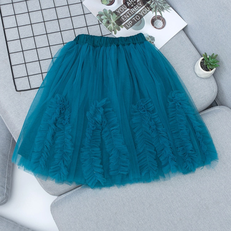 Teen Girls Skirts Embroidery Kids Sequin Skirt for Girls 2022 Summer Dance Long Skirt Princess Skirt Elastic Waist Child Clothes