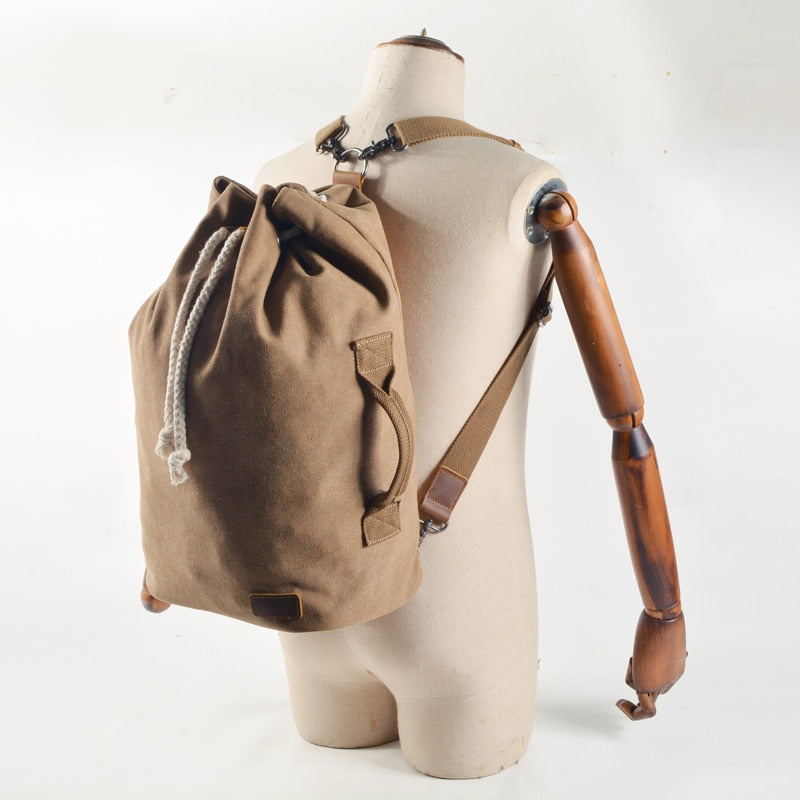 Mochila de lona americana, bolso de hombro, yuan tong bao, bolsas Vintage, bolsa de gimnasio deportiva, mochila de viaje, bolsa de cubo para hombres