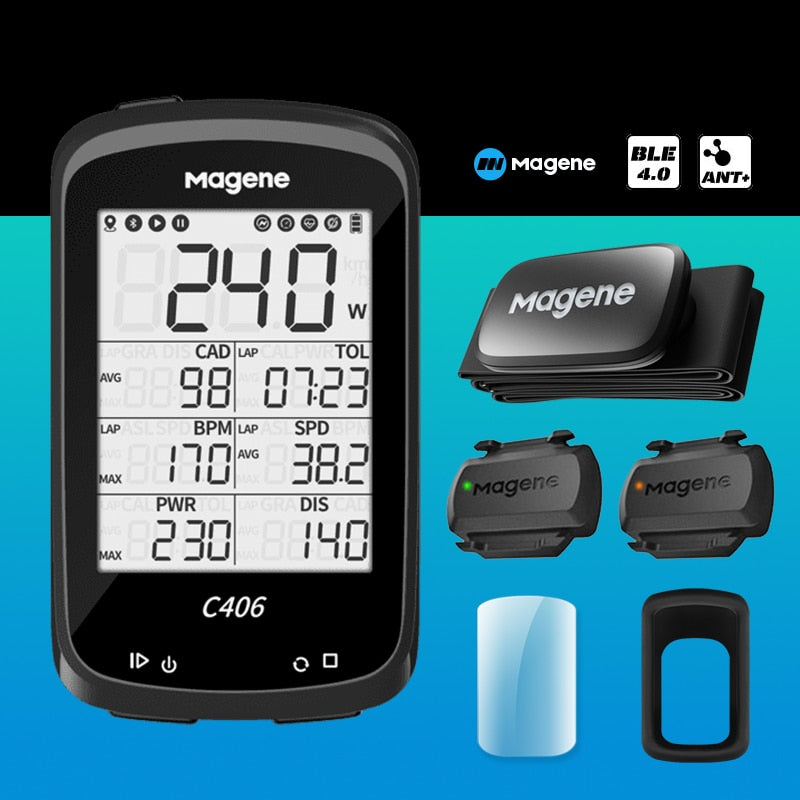 Magene C406 bicicleta ordenador GPS inalámbrico inteligente montaña carretera bicicleta Monito cronómetro ciclismo datos mapa bicicleta velocidad cronómetro