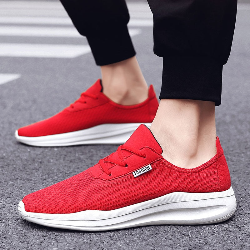 2021 New Men Shoes Casual Sneakers Breathable Mesh Lace-Up Lightweight Mens Shoe Fashion Walking Jogging Sneaker Tenis Masculino