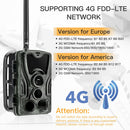 Aplicación gratuita Trail Camera Cloud Service 4G Vida Silvestre Caza Vigilancia Celular Móvil 30MP 2K Cámaras inalámbricas HC801Plus