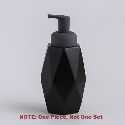 Nordic Soap Dispenser Ceramic Shower Gel Bottling Foam Emulsion Press Bottles Hand Liquid Soap Hotel Toilet Bathroom Accessories