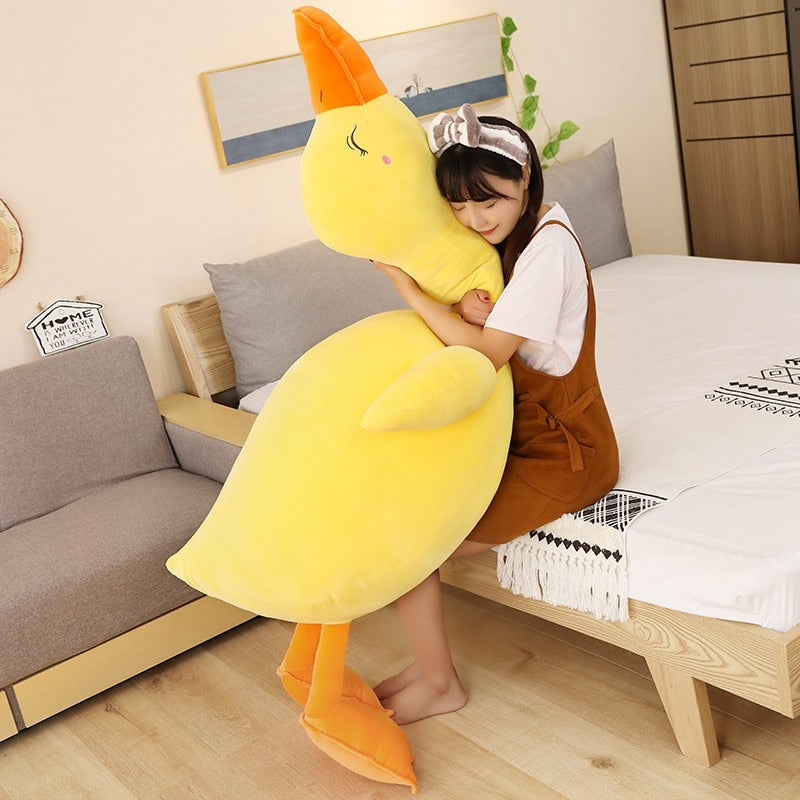 Big Kawaii Duck Plush Toy Cute Goose Sleeping Pillow High Quality Stuffed Doll Soft Funny Sweet Present for Friends Kids Gifts