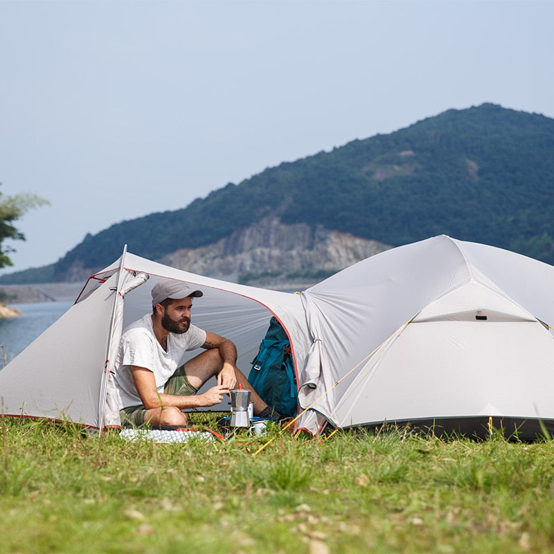 Naturehike Mongar 2 Camping Tent Ultralight Outdoor 3 Season Waterproof 20D Nylon Hiking Tent 2 Person Backpacking Tent