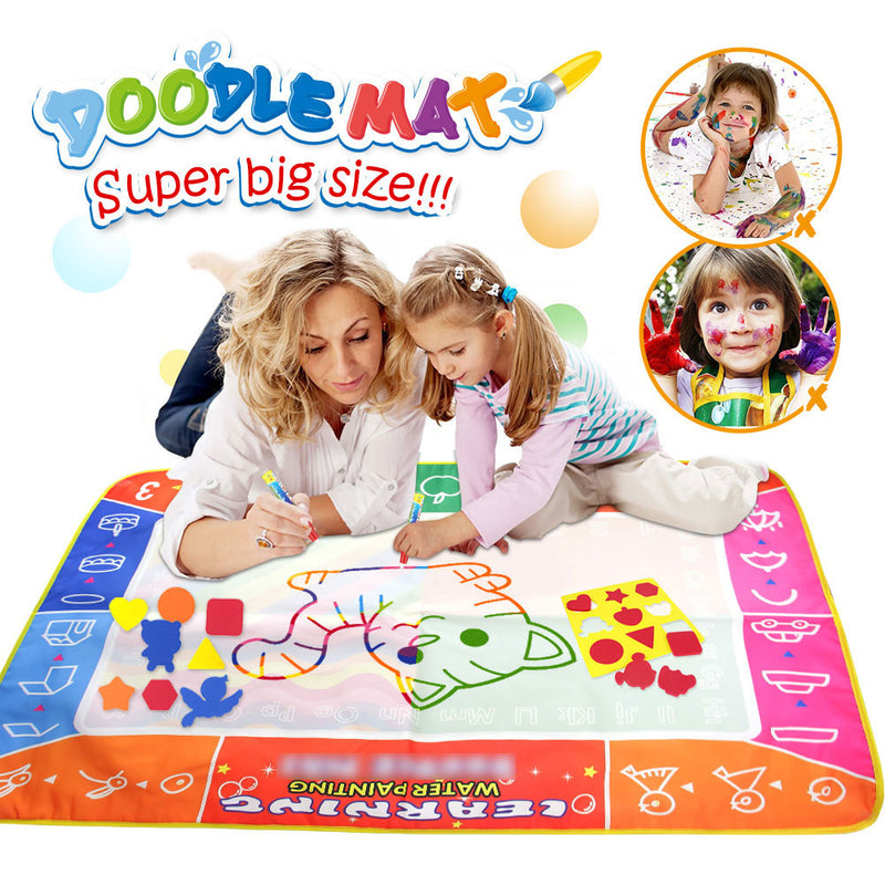 120*90cm Funny Magic Water Drawing Coloring Book Doodle Mat with 4 Magic Pen Painting Drawing Board For Kids Toys Birthday Gift