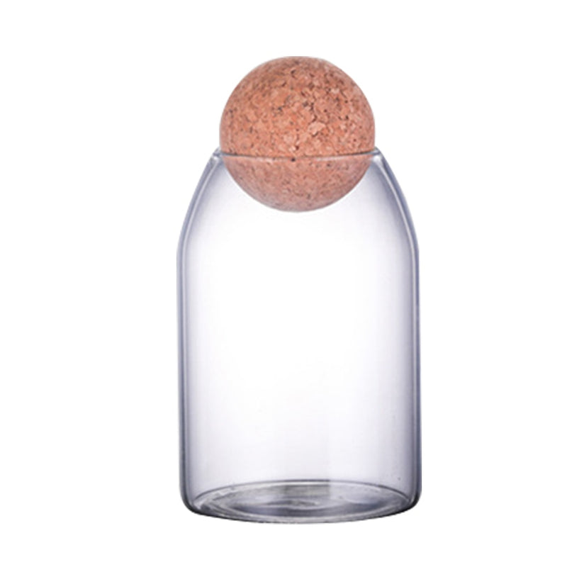 Borosilicate Transparent Lead-Free Glass Sealed Can Storage Tank Grains Storage Jar Creative Cork Tea Containers