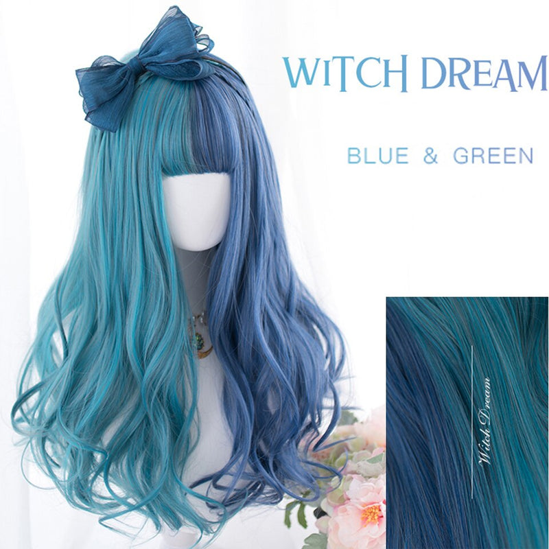 SHANGKE Synthetic Red Black Blonde White Lolita Wigs For Women Long Straight Wig With Bangs Genshin Impact Cosplay Wig