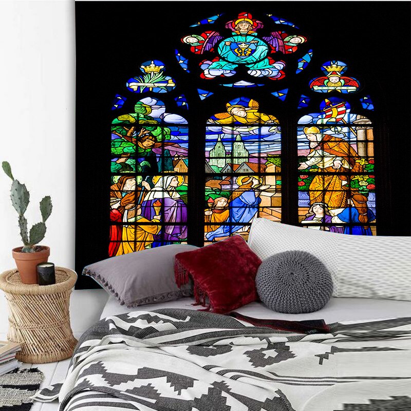 3D Printed Brick Stone Wall Tapestry Hanging Mandala Boho Psychedelic Hippie Tapestry Home Decoration Towel