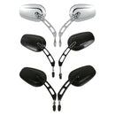 Espejos retrovisores laterales universales para motocicleta de 8MM para Harley Road King Touring XL883 Sportster 1200 Fatboy Dyna Chopper Softail