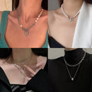 Retrato retro europeo y americano de collar de cadena gruesa exagerada cadena de doble personalidad cadena de cuello de hip-hop colla corta