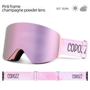 COPOZZ OTG Magnetic Ski Goggle Snowboard Mask For Men Women Personalized Eyewear Cylindrical UV400 Protection Snow Glasses Adult