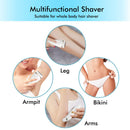 Depiladora eléctrica sin dolor para mujer, afeitadora eléctrica para Bikini, afeitadora, recortadora de depilación para piernas, axilas, impermeable, LCD, carga USB