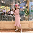 Long Sweater Dress Women Maxi Dress Knit Fishtail Long Winter Dresses Loose Women Clothing