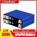 LiitoKala 3,2 V 50Ah lifepo4 celdas de fosfato de hierro y litio para 12V 52Ah paquete de batería recargable Diy almacenamiento de energía Solar