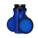 Portable 2 in 1 Pet Folding Water Bottle Food Container With Folding Silicone Pet Bowl Outdoor Travel Dog Cat Feeder Cup Bowl