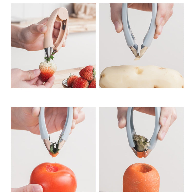 Strawberry Steel Ananas Eye Peeler Obst und Gemüse Praktischer Samenentferner Clip Obstwerkzeuge Küchenhelfer