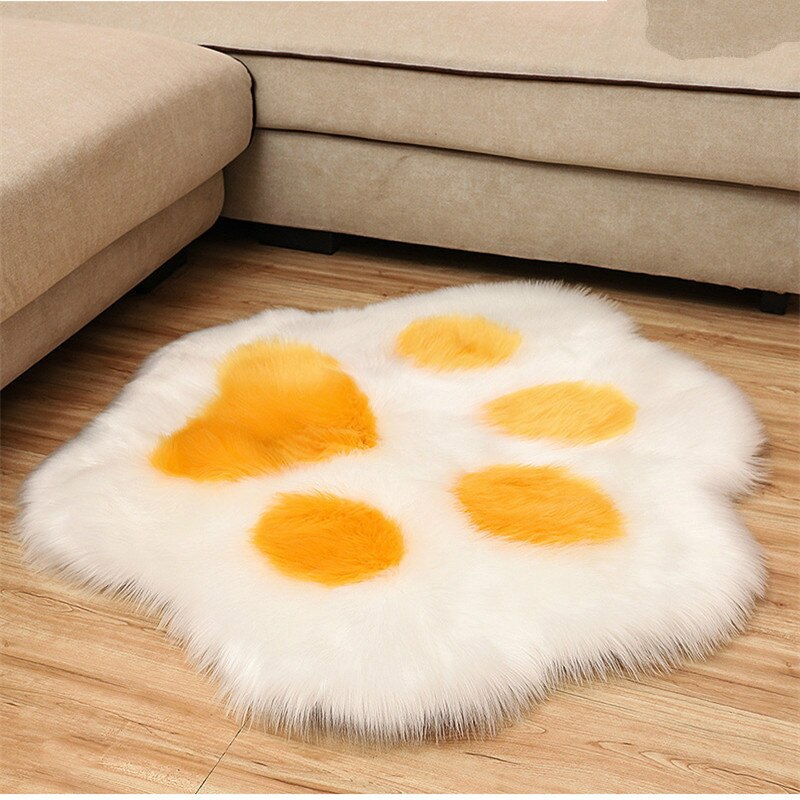 Cute Cat Paw Pattern Soft Plush Carpet Home Sofa Coffee Table Floor Mat Bedroom Bedside Decorative Carpe t Christmas gifts