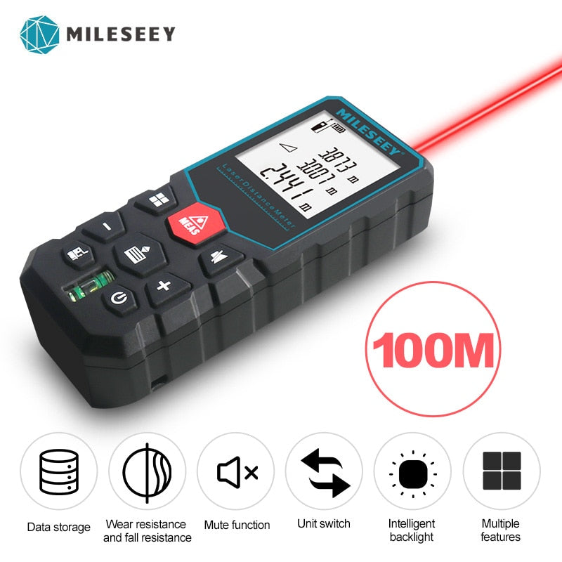 Mileseey Laser-Entfernungsmesser, elektronisches Roulette, Laser, digitales Band, Entfernungsmesser, Trena, Metro, Laser-Entfernungsmesser, Maßband