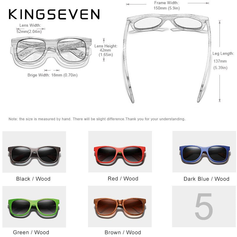 KINGSEVEN Handmade 2022 Natural Wooden Men&