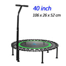 Trampolín de fitness de 40 ", Mini silencioso con longitud de mango ajustable, adultos, niños, interior, gimnasio, Bungee, reboteador, entrenador de salto, entrenamiento