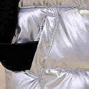 Plus size women autumn waistcoat Glossy bright 2021 vest winter Warm new Korean down vest  sleeveless jacket 3XL,4XL,black,blue