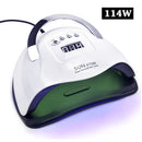 Juego de manicura 120/114W/54W Lámpara de uñas 20000RPM Máquina de perforación de uñas Extensiones Juego de esmalte de gel de construcción rápida Kit de arte de uñas en remojo