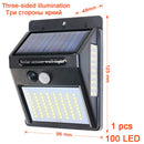 Solar Power Lamp 48 leds Solar Street Light For Outdoor Garden Wall Yard LED Security Lighting Adustable Lighting Angle 280lm