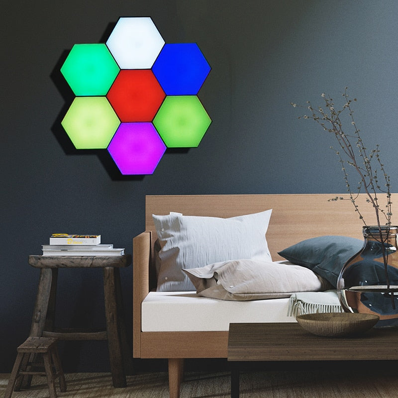 Modern LED Night Light Quantum Lamp Modular Sensitive RGB Indoor Lighting Home Decor Bedroom Bedside Magnetic Touch Night Lamp