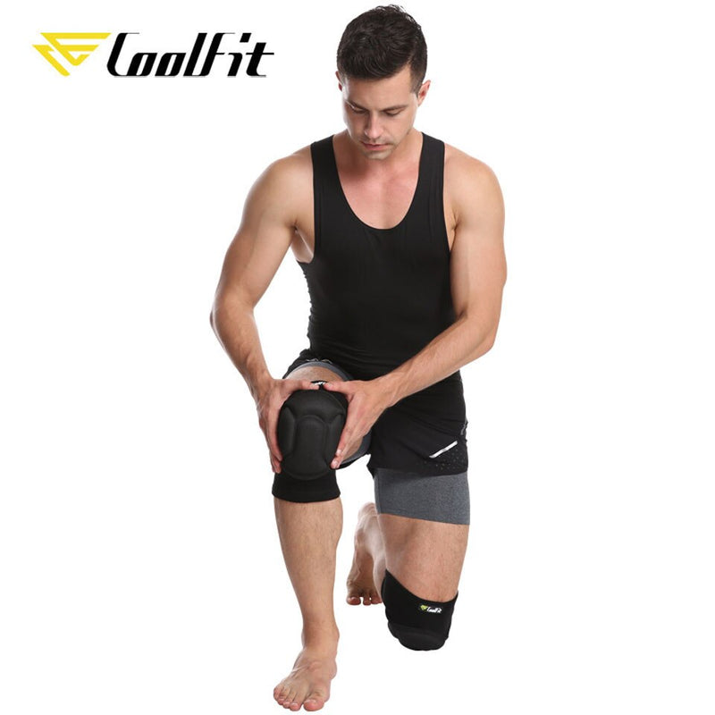 CoolFit, 1 par, engrosamiento, fútbol, ​​voleibol, deportes extremos, rodilleras, soporte, protección, ciclismo, rodillera, rodillera