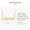 Collar con colgante de placa con nombre personalizado de cobre, 3 colores, collares con letras personalizadas para mujer, joyería de aniversario