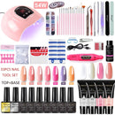 Manicure Set for Nail Extensions Gel Nail Polish Set Acrylic Kit Poly Nail Gel Set With UV LED Nail Lamp Gel Kits Nail Tools Set