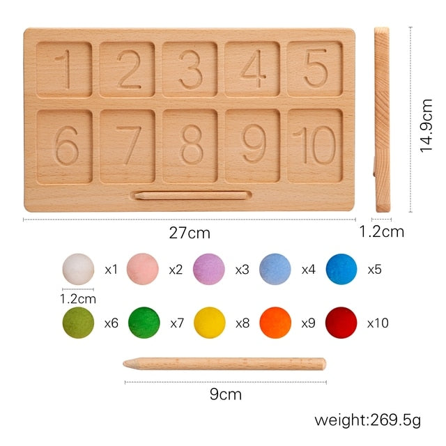 Montessori Tracing Board Wooden toy for girls boy Double Sided Uppercase &amp; Lowercase Letters number Educational game toy product