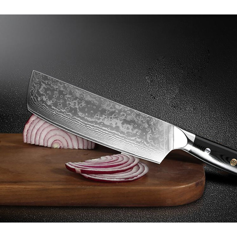 XITUO Damasco Chef cuchillo 1-8 piezas profesional Japón Sankotu Cleaver hueso cuchillos utilidad Kiritsuke pelado cuchillo de cocina