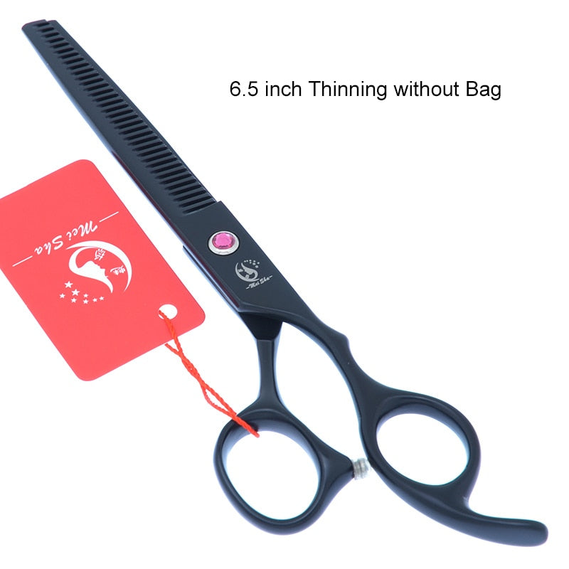 7.0 Inch Big Professional Hairdressing Cutting Scissors 6.5 Inch Thinning Shears Salon Barbers JP440C Blue Hair Tesouras A0132A