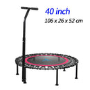 Trampolín de fitness de 40 ", Mini silencioso con longitud de mango ajustable, adultos, niños, interior, gimnasio, Bungee, reboteador, entrenador de salto, entrenamiento