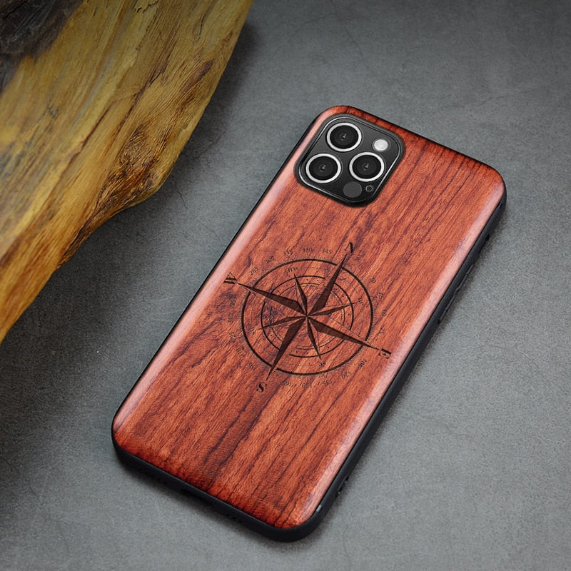 For iPhone 12 Pro Case Boogic Original Wood funda iPhone 12 mini wood Cover Phone Case For iPhone 12 Pro Max