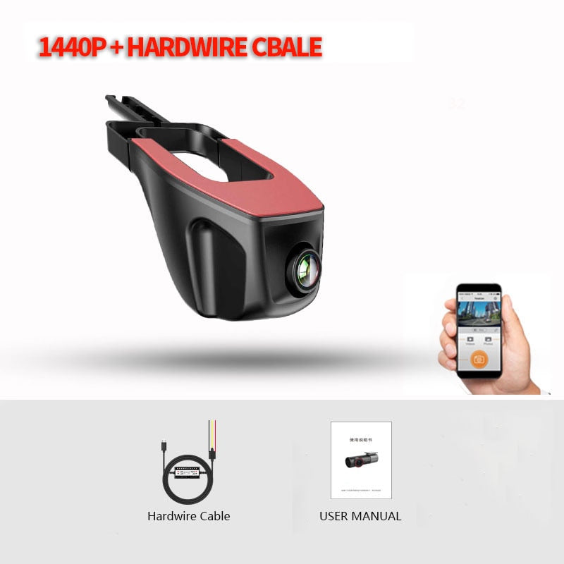 Sameuo U680 Versteckte Auto-DVR-Dashcam Wifi-Front- und Rückkamera HD 1440P 1080P-Loop-Aufzeichnung APP-Steuerung Aufzeichnung des Fahrvorgangs