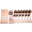 Tableware 24 Pcs Rainbow Cutlery Stainless Steel RainbowCutlery Set Tableware Set Fork Spoon Knife Set Gift Dinnerware Set Box