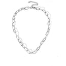 Retrato retro europeo y americano de collar de cadena gruesa exagerada cadena de doble personalidad cadena de cuello de hip-hop colla corta