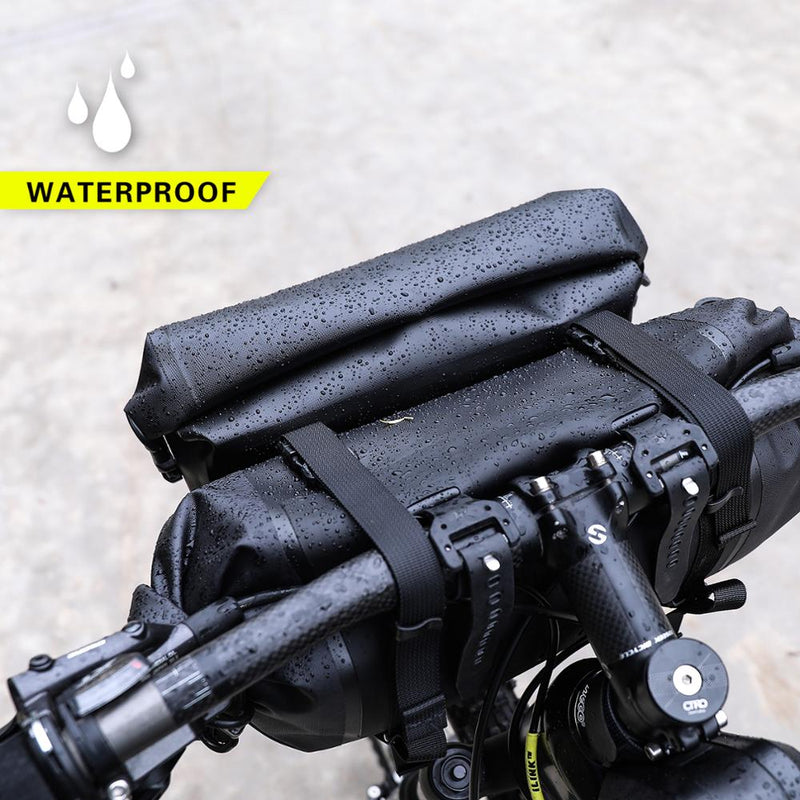 Rhinowalk 2021 Handlebar Bag Bicycle Bag Waterproof Big Capacity 2-piece Front Tube Cycling Bag MTB Frame Trunk Bike Accessories