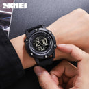 SKMEI fuerte resistente al agua 50M deporte Digital ejército reloj para hombre correa de silicona cronómetro LED reloj electrónico hombre negro
