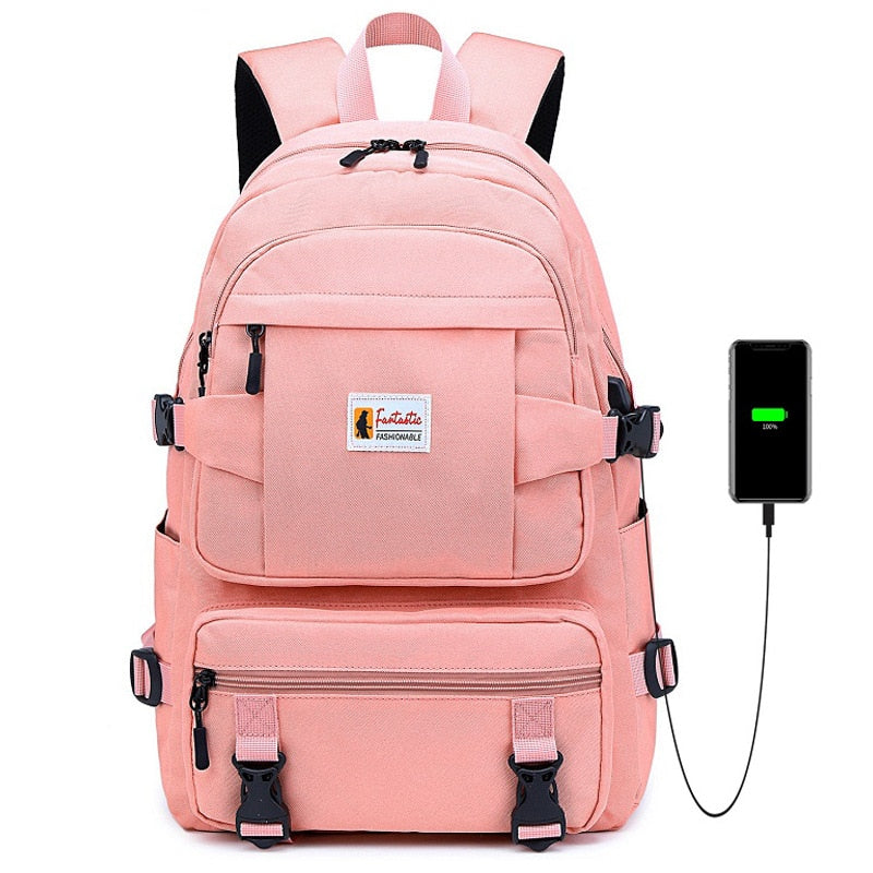 Fashion Yellow Backpack Children School Bags For Girls Waterproof Oxford Large School Backpack For Teenagers Boys Schoolbag