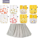 Elinfant New Matching waterproof baby pcoket diapers 8 pcs gray mesh cloth diapers and 8pcs microfiber inserts